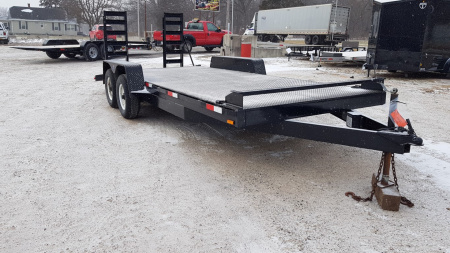 Used 2005 Interstate Manufacturing 7x18 Steel Deck I 10K Equipment Trailer