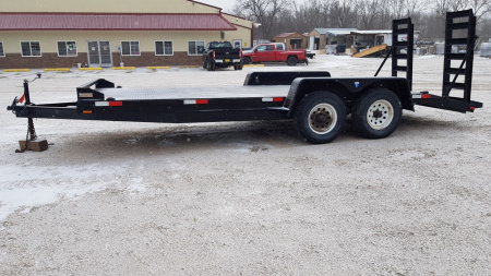 Used 2005 Interstate Manufacturing 7x18 Steel Deck I 10K Equipment Trailer