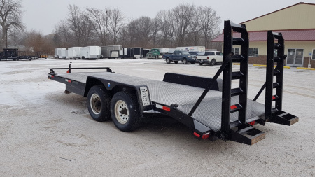 Used 2005 Interstate Manufacturing 7x18 Steel Deck I 10K Equipment Trailer