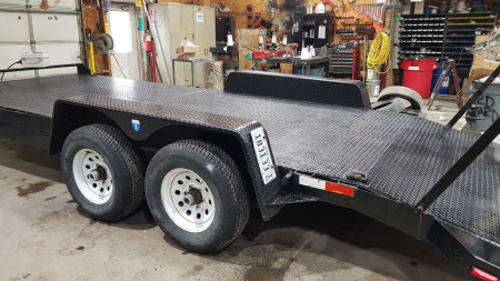 Used 2005 Interstate Manufacturing 7x18 Steel Deck I 10K Equipment Trailer