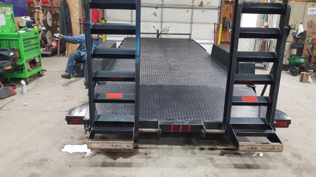 Used 2005 Interstate Manufacturing 7x18 Steel Deck I 10K Equipment Trailer