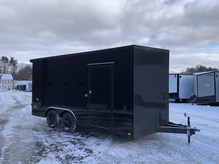 New 2026 Pace American 8.5x16 + 2ft V nose/ Rear Spoiler/ Polycore / 7' Int./ Blackout - 7000GVW