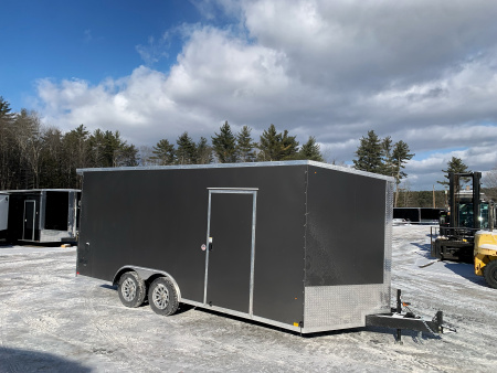 New 2026 Pace American 8.5x18 + 2ft V nose/ Rear Spoiler/ Journey SE / 7' Int. / 16" oc construction - 7000GVW