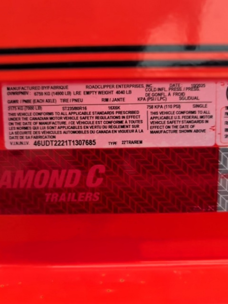 New 2026 Diamond C Trailers HDT207 Tilt Trailer