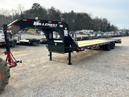 New 2026 Hillcrest Trailers 25+5 22.9k w/max ramps Equipment Trailer