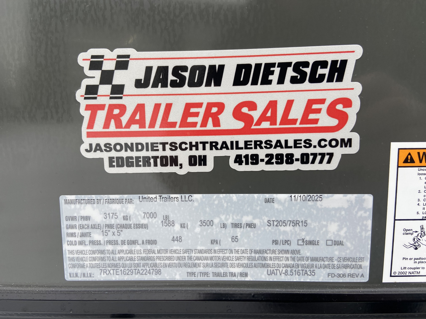 New United UATV 8.5x16 Aluminum Enclosed Trailer