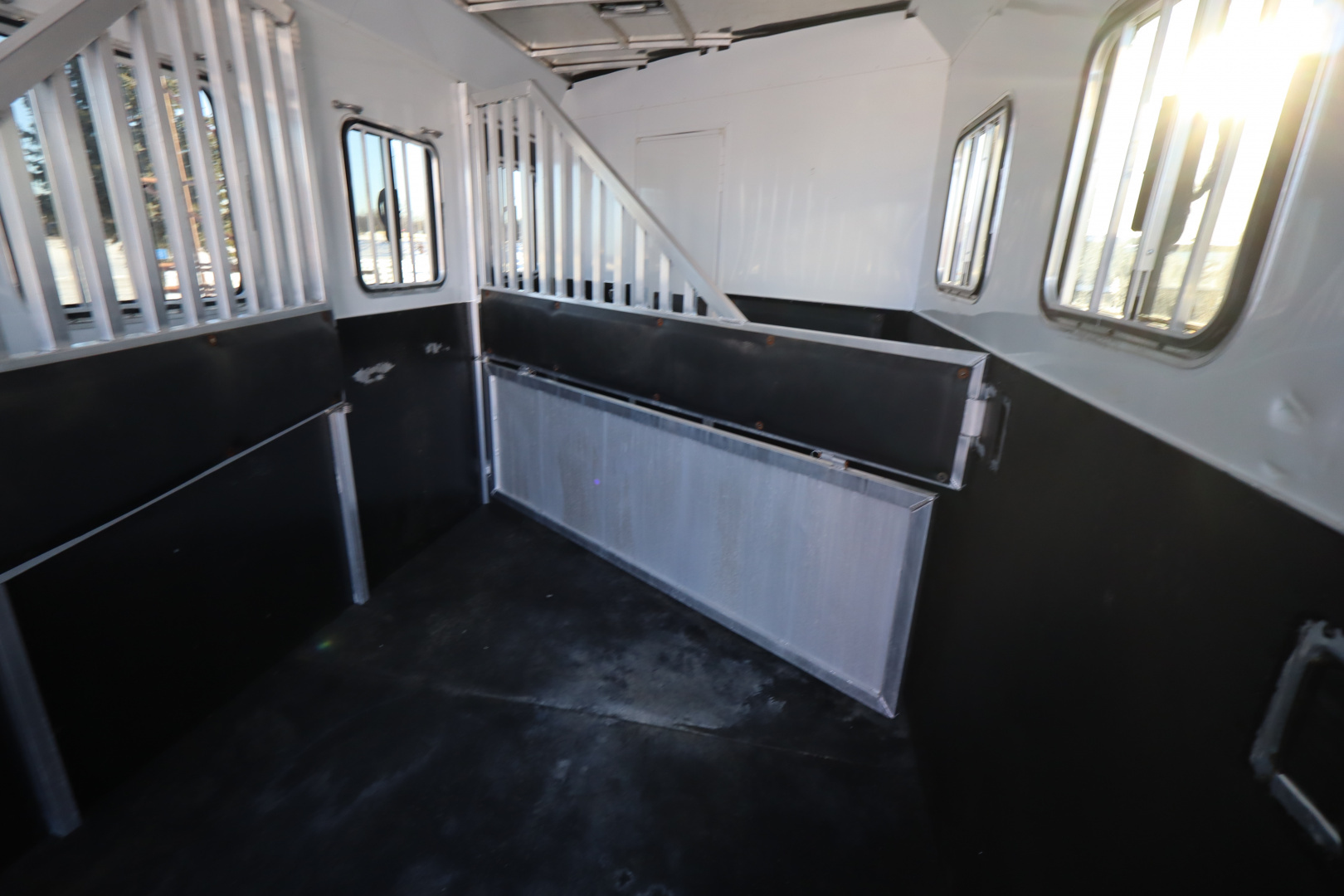 Used 2021 Bison Trailers 4 Horse LQ Slide-out Horse Trailer