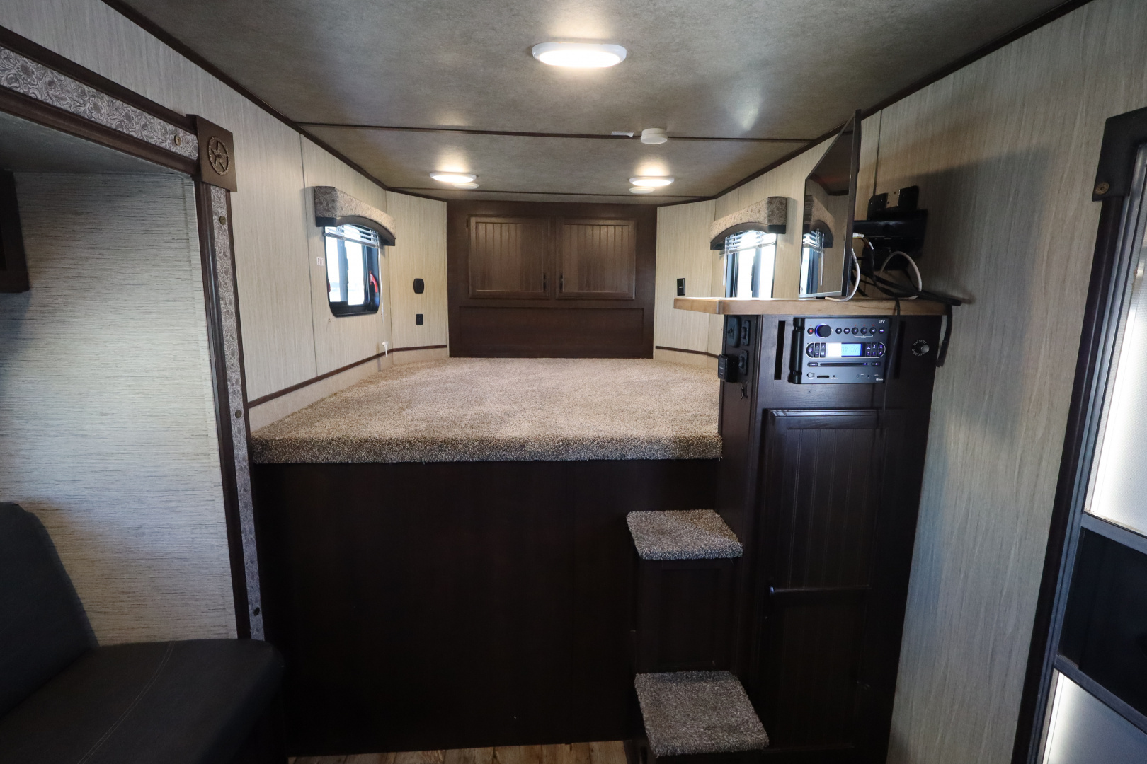 Used 2021 Bison Trailers 4 Horse LQ Slide-out Horse Trailer