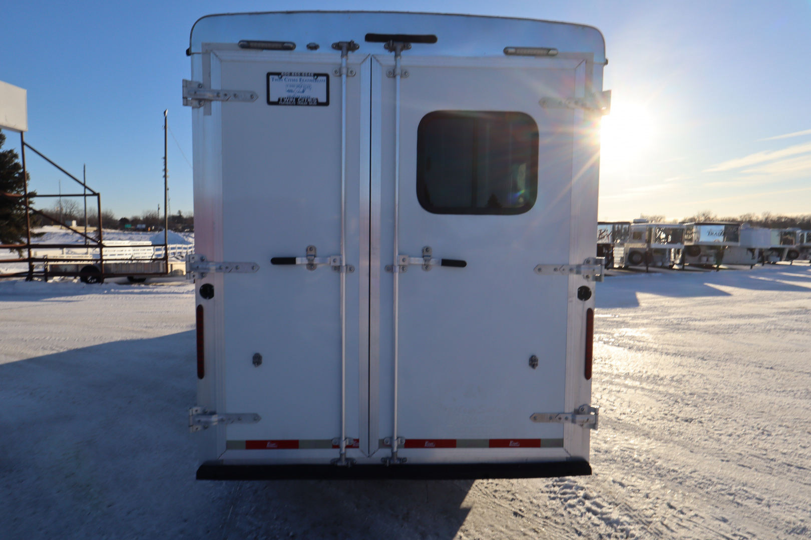 Used 2021 Bison Trailers 4 Horse LQ Slide-out Horse Trailer