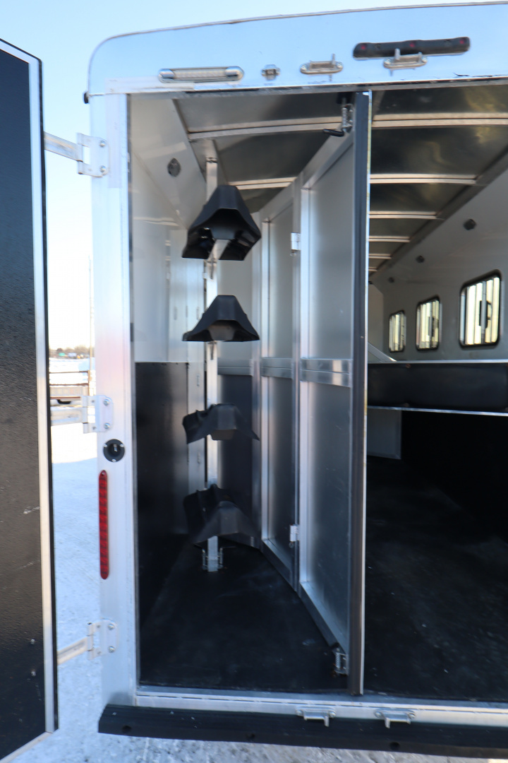 Used 2021 Bison Trailers 4 Horse LQ Slide-out Horse Trailer