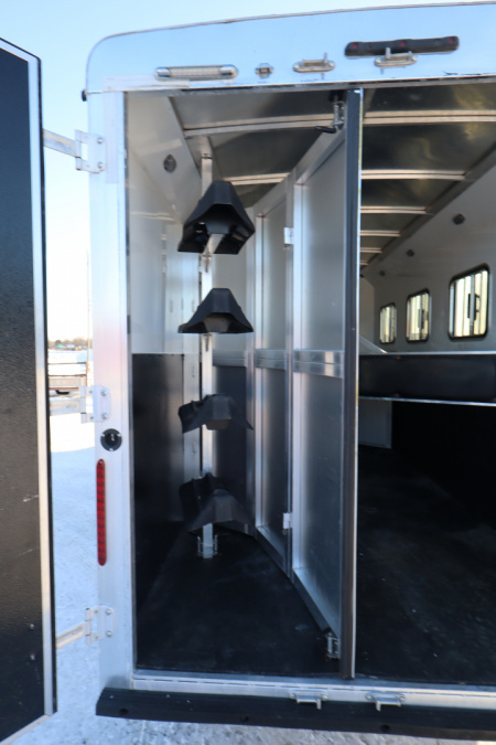 Used 2021 Bison Trailers 4 Horse LQ Slide-out Horse Trailer