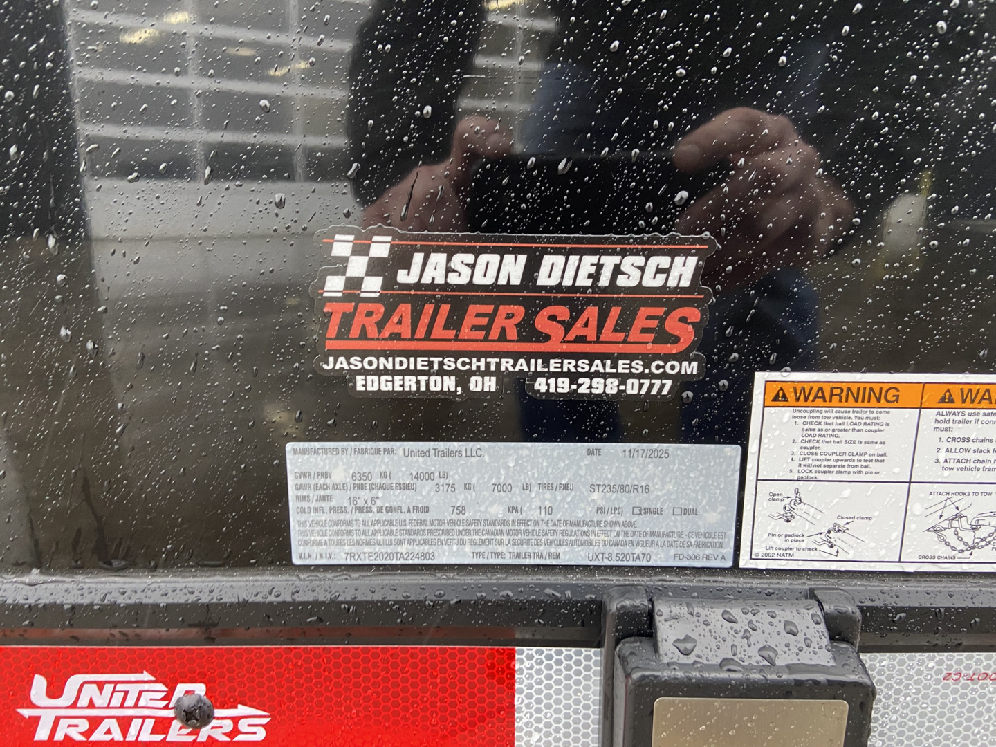 New 2026 United Contractor Trailer 8.5X20