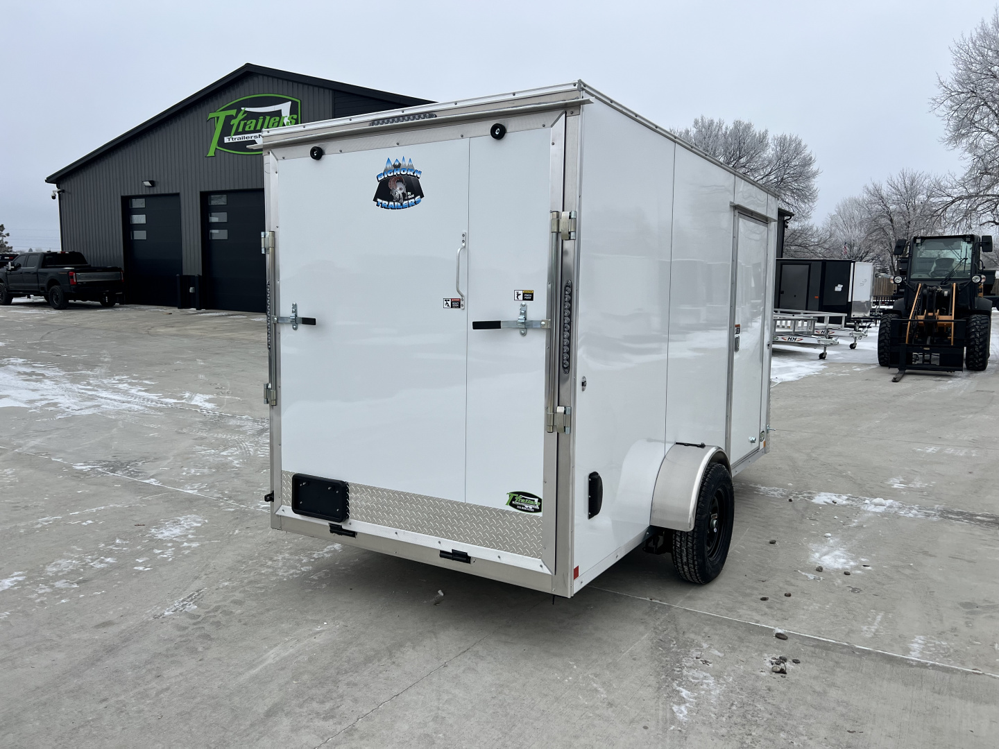 New 2026 Bighorn R&M 6x12 + 2V 6 inches Taller 78” Enclosed Rear Ramp Cargo Trailer