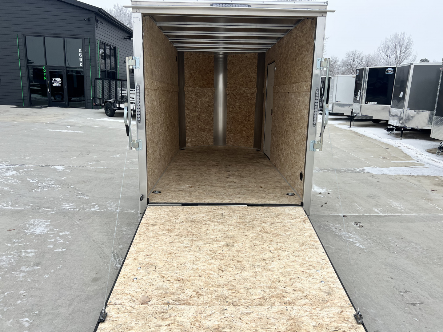 New 2026 Bighorn R&M 6x12 + 2V 6 inches Taller 78” Enclosed Rear Ramp Cargo Trailer