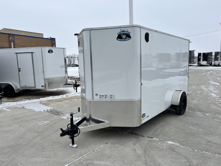 New 2026 Bighorn R&M 6x12 + 2V 6 inches Taller 78” Enclosed Rear Ramp Cargo Trailer