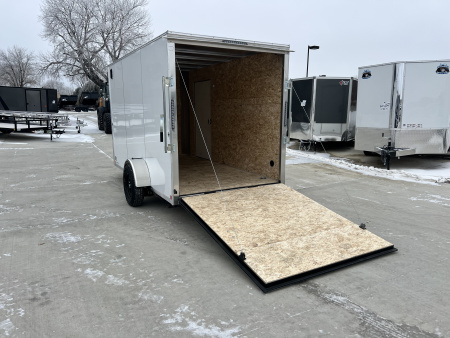 New 2026 Bighorn R&M 6x12 + 2V 6 inches Taller 78” Enclosed Rear Ramp Cargo Trailer