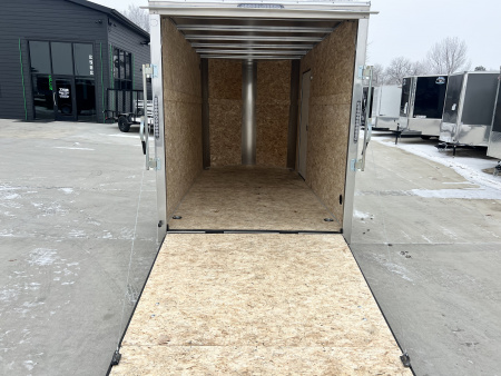 New 2026 Bighorn R&M 6x12 + 2V 6 inches Taller 78” Enclosed Rear Ramp Cargo Trailer