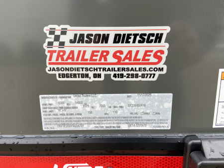 New 2026 United UXT 8.5X20 Contractor Trailer