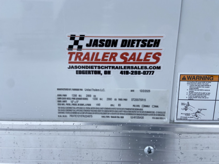 New United 12' UJ V-Nose Enclosed Cargo Trailer