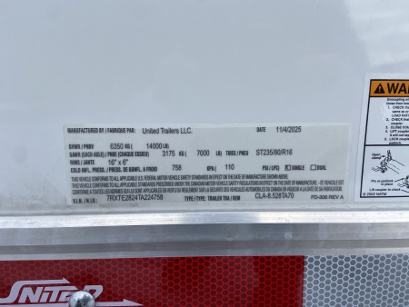 New 2026 United Trailers CLA 8.5X28 Car Hauler