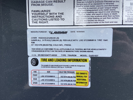 New 83" X 16' DL - 21K Low-Pro Dump