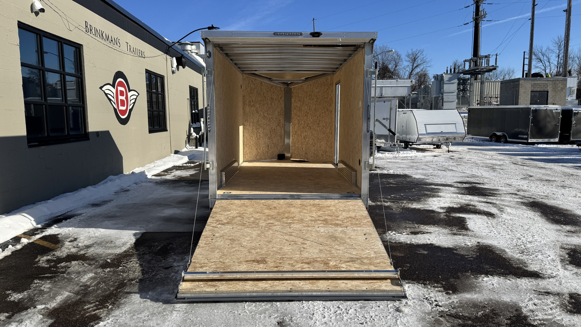 Trailer Rear Door Ramp New Lightning 7.5x14 Aluminum Enclosed Trailer - Rear ramp door! for ...