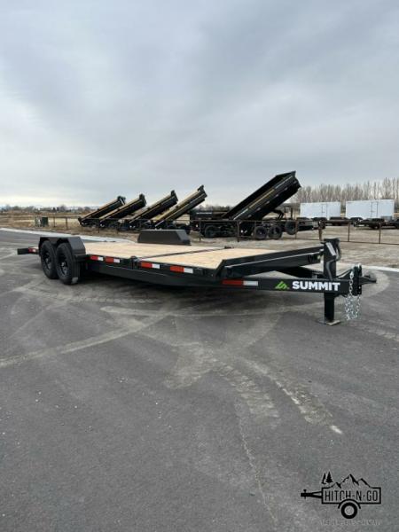 New 2025 Summit Denali Pro 7x22 16/6 14k Split Deck Tilt Equipment Trailer