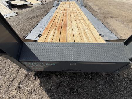 New 2025 Dura-Haul 8x28+4 20k Gooseneck Flatbed Equipment Trailer with Drive Over Fenders