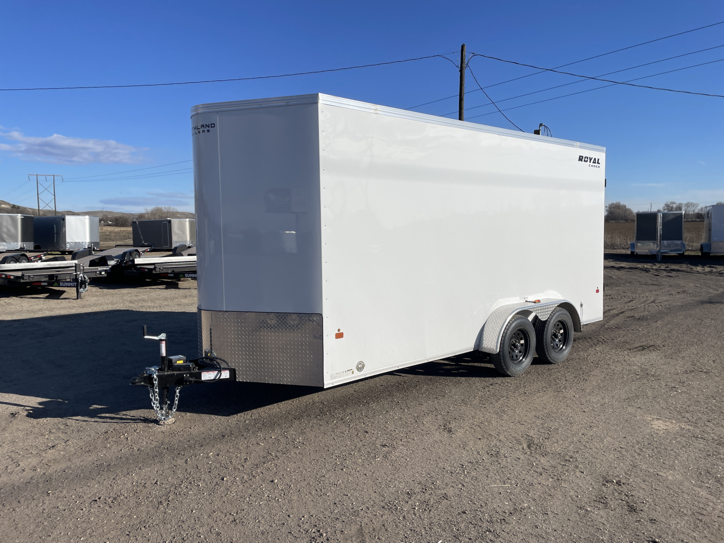 New 2026 Southland Royal 7x16+2 V-Nose 7k Cargo Trailer with Rear Barn Doors