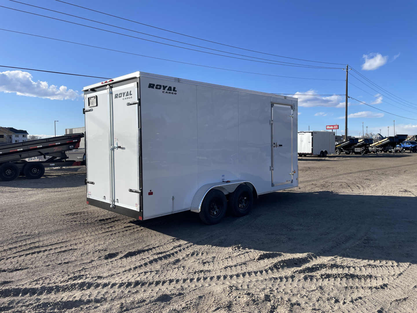 New 2026 Southland Royal 7x16+2 V-Nose 7k Cargo Trailer with Rear Barn Doors
