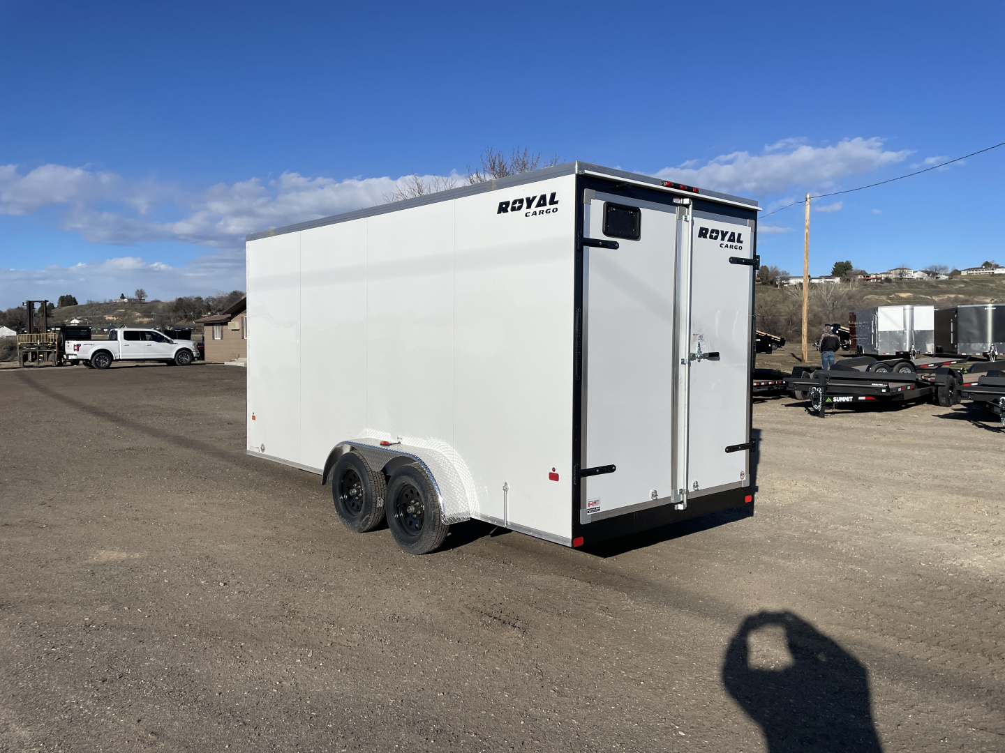 New 2026 Southland Royal 7x16+2 V-Nose 7k Cargo Trailer with Rear Barn Doors