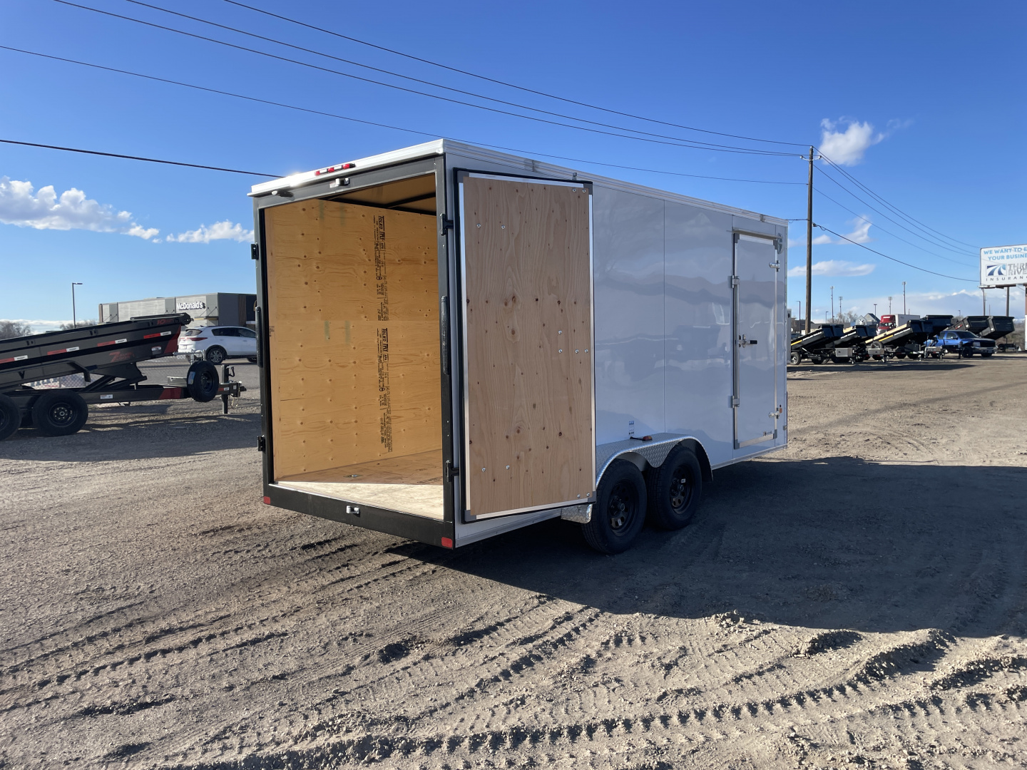 New 2026 Southland Royal 7x16+2 V-Nose 7k Cargo Trailer with Rear Barn Doors