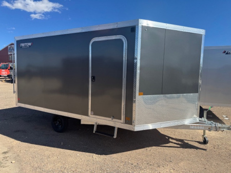 New 2026 Triton Trailers Snowmobile Trailer TC128 3.0_ 8X12 ENCLOSED w/spare