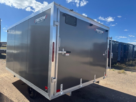 New 2026 Triton Trailers Snowmobile Trailer TC128 3.0_ 8X12 ENCLOSED w/spare