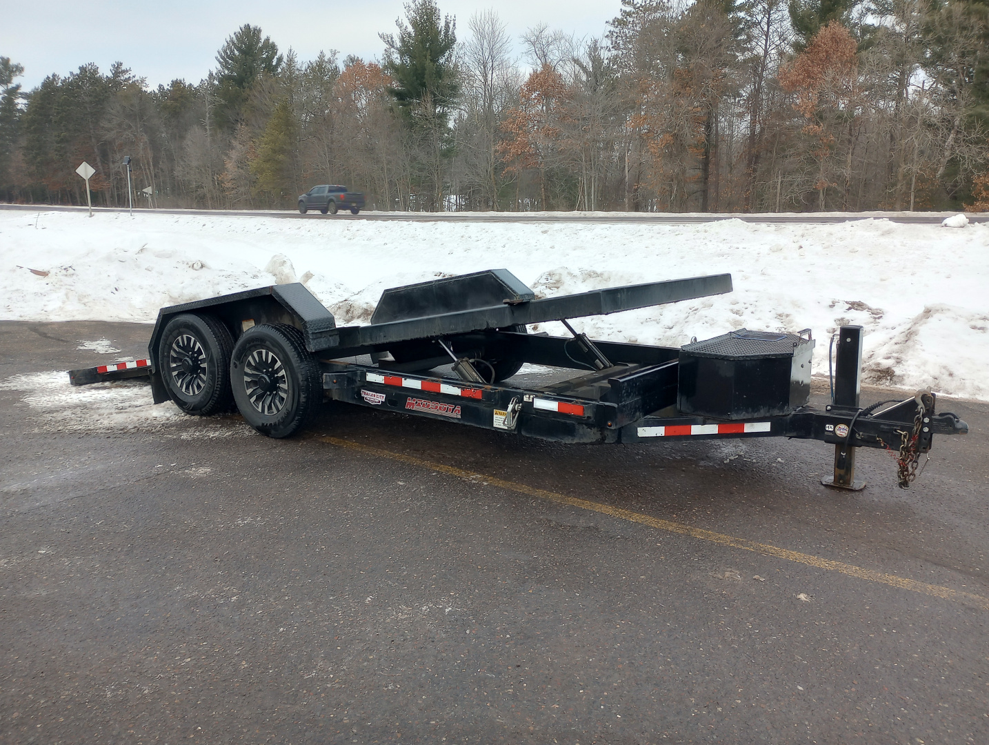 Used 2021 Midsota TB-18 Tilt Trailer-Full Power Tilt