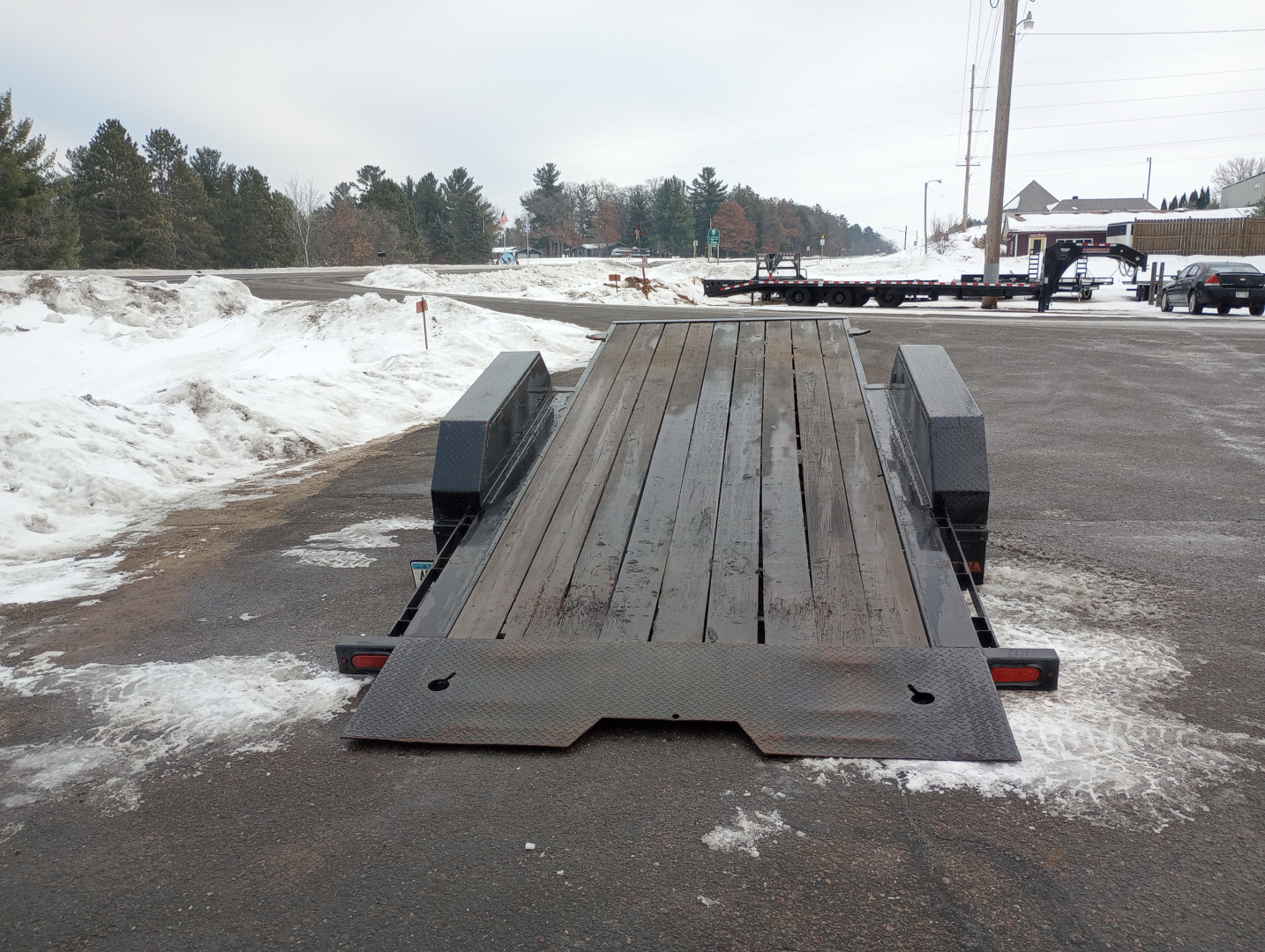 Used 2021 Midsota TB-18 Tilt Trailer-Full Power Tilt