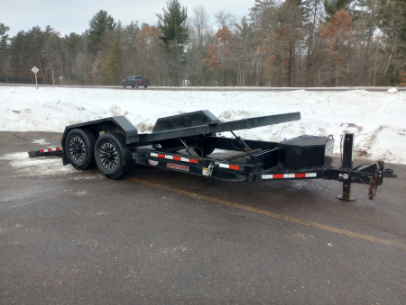 Used 2021 Midsota TB-18 Tilt Trailer-Full Power Tilt