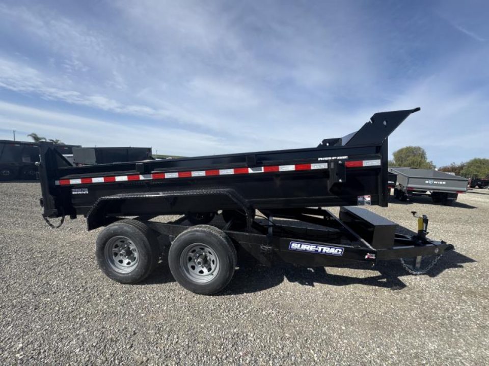 New 2025 Sure-Trac 6 x 12 SD Low Profile Dump Trailer  10K Single Ram