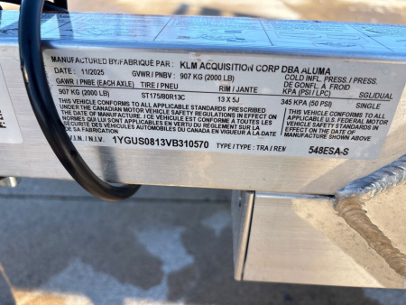 New 2027 Aluma 548ESA-S-TG Utility Trailer