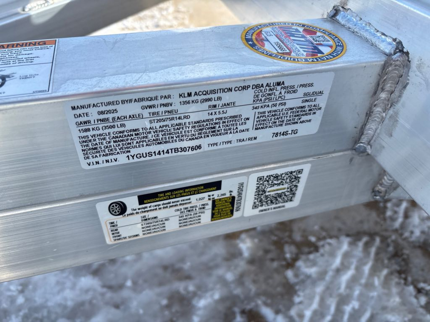 New 2026 Aluma 7814S-TG Utility Trailer