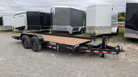 New 2026 CAM Superline 18' Lo Pro Full Tilt Equipment Trailer (7K AXLES)
