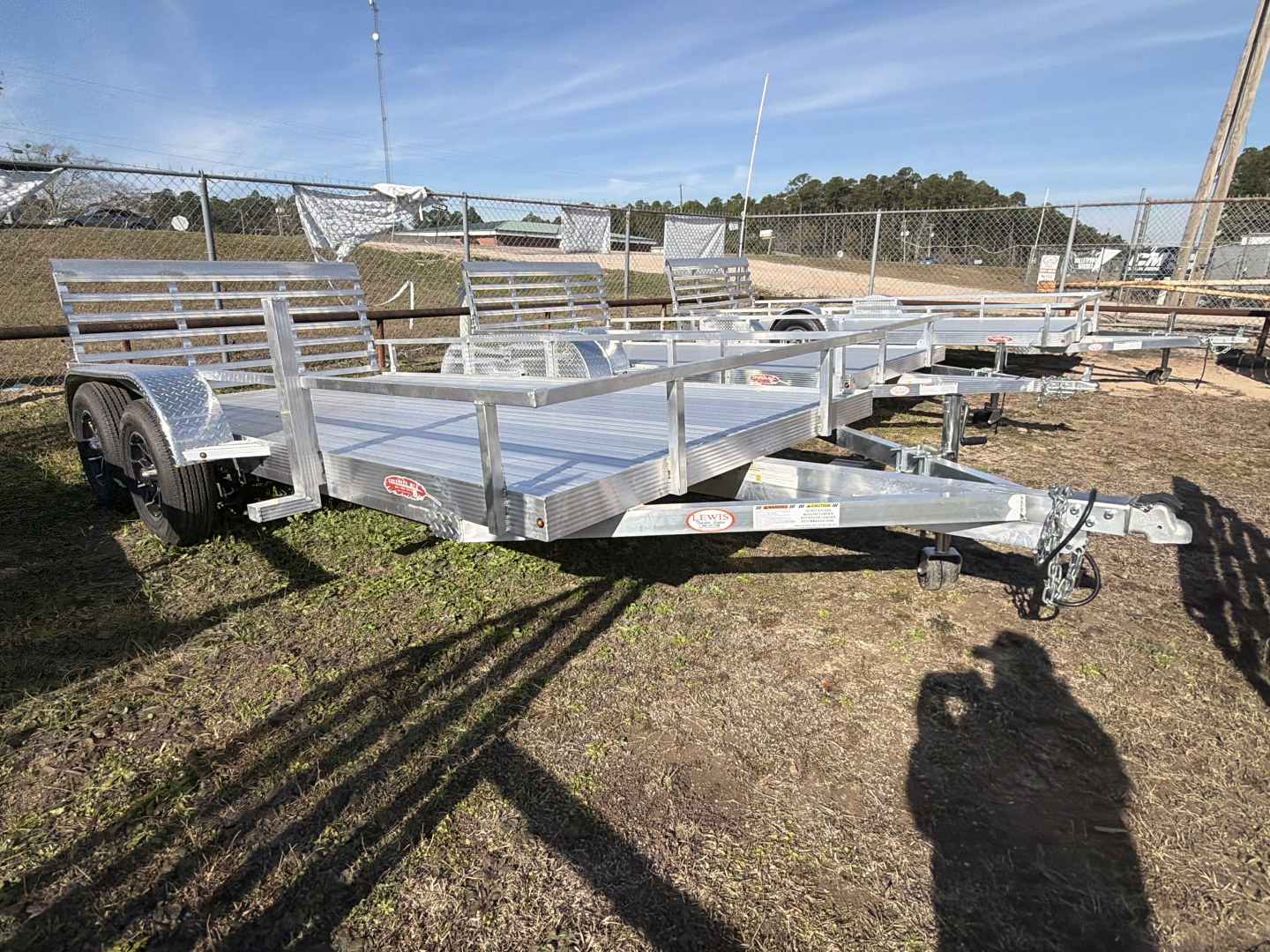 New 2026 Cherokee 81"X14' Dual Axle LowPro Aluminum Utility Trailer