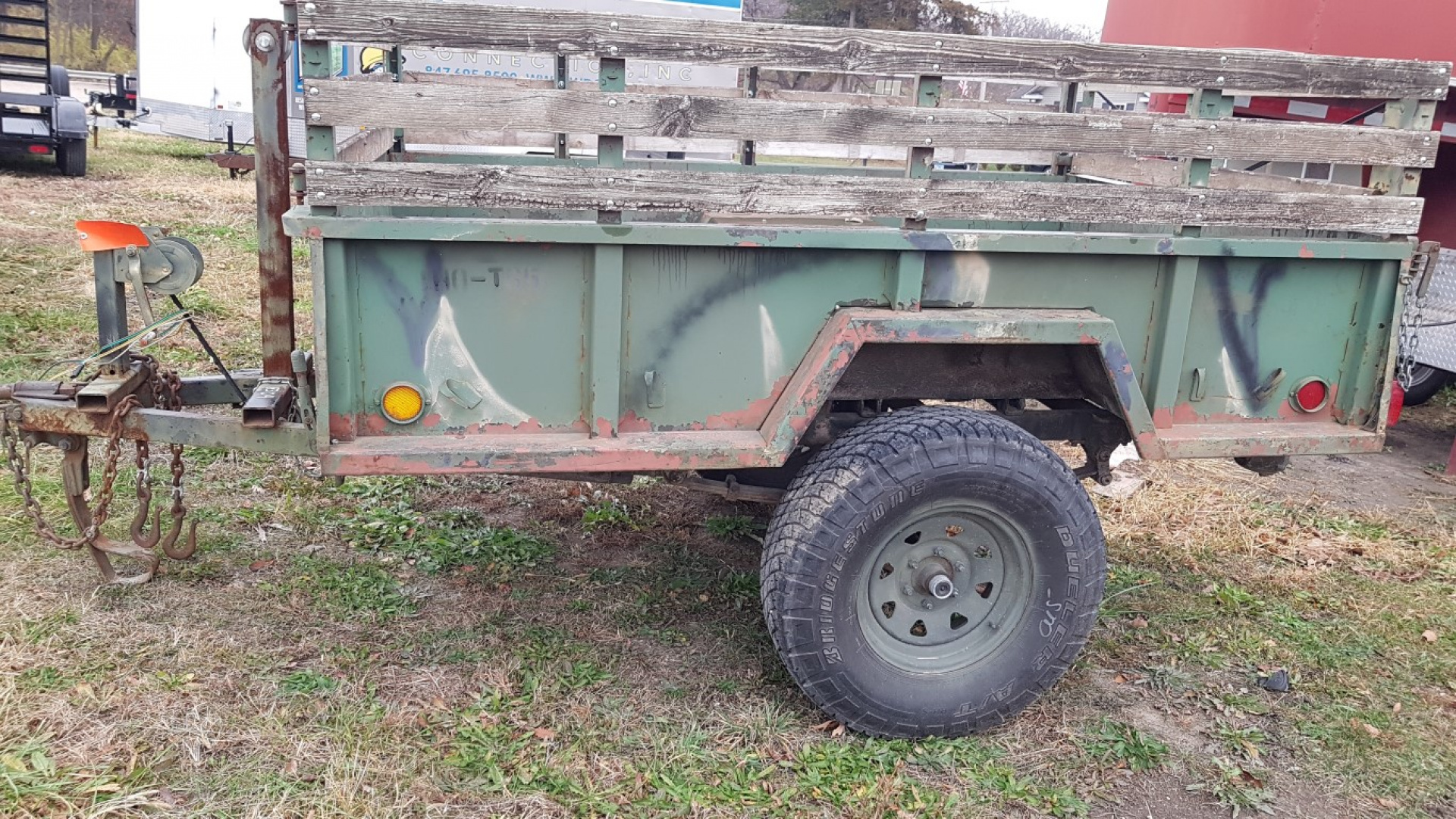Used 1965 Spartan 5x8 Dump 3500# GVW Dump Trailer