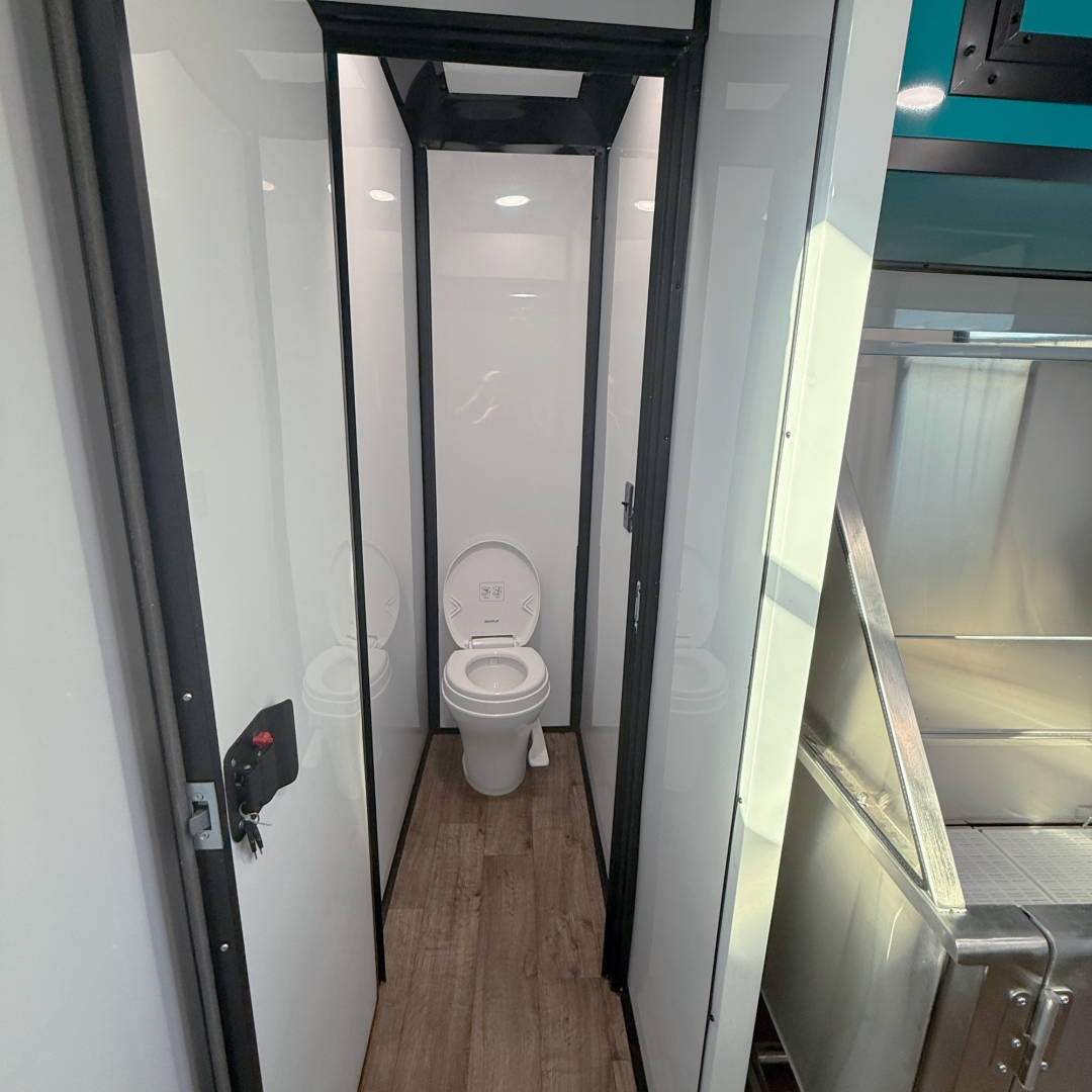 New 7X16TA Water Blue & Black Pet Grooming Trailer