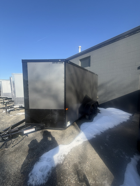 New 2026 Rock Solid Cargo 7 X 12 TA- 3500 LB Cargo / Enclosed Trailer *CHARCOAL W/ BLACK