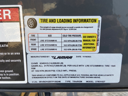 New 83" X 16' DT - 14K Telescopic Dump