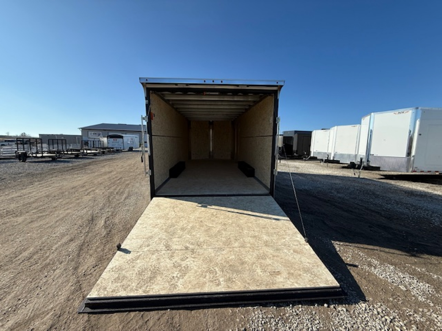 New 2026 H&H Blue 8.5'x20' 10k Flat Top V-Nose Enclosed Cargo Trailer