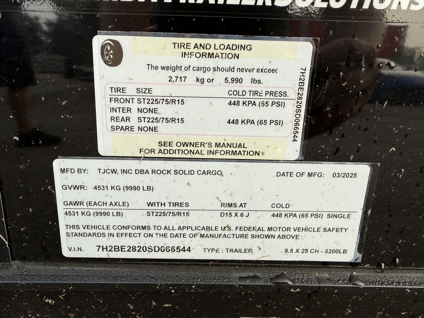 Used 2025 Rock Solid Cargo 8.5x28 10K Black Out Package Rear Ramp Door Car Hauler