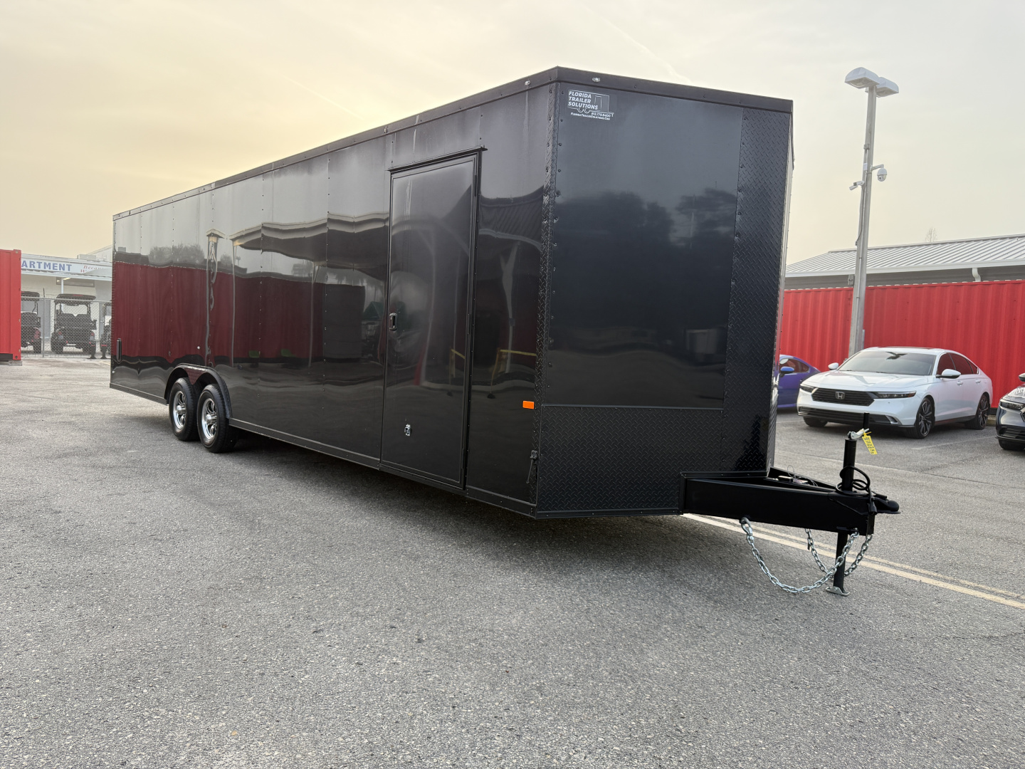 Used 2025 Rock Solid Cargo 8.5x28 10K Black Out Package Rear Ramp Door Car Hauler