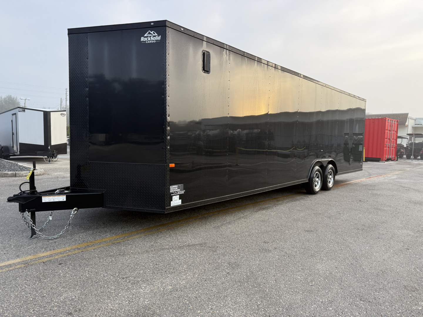 Used 2025 Rock Solid Cargo 8.5x28 10K Black Out Package Rear Ramp Door Car Hauler